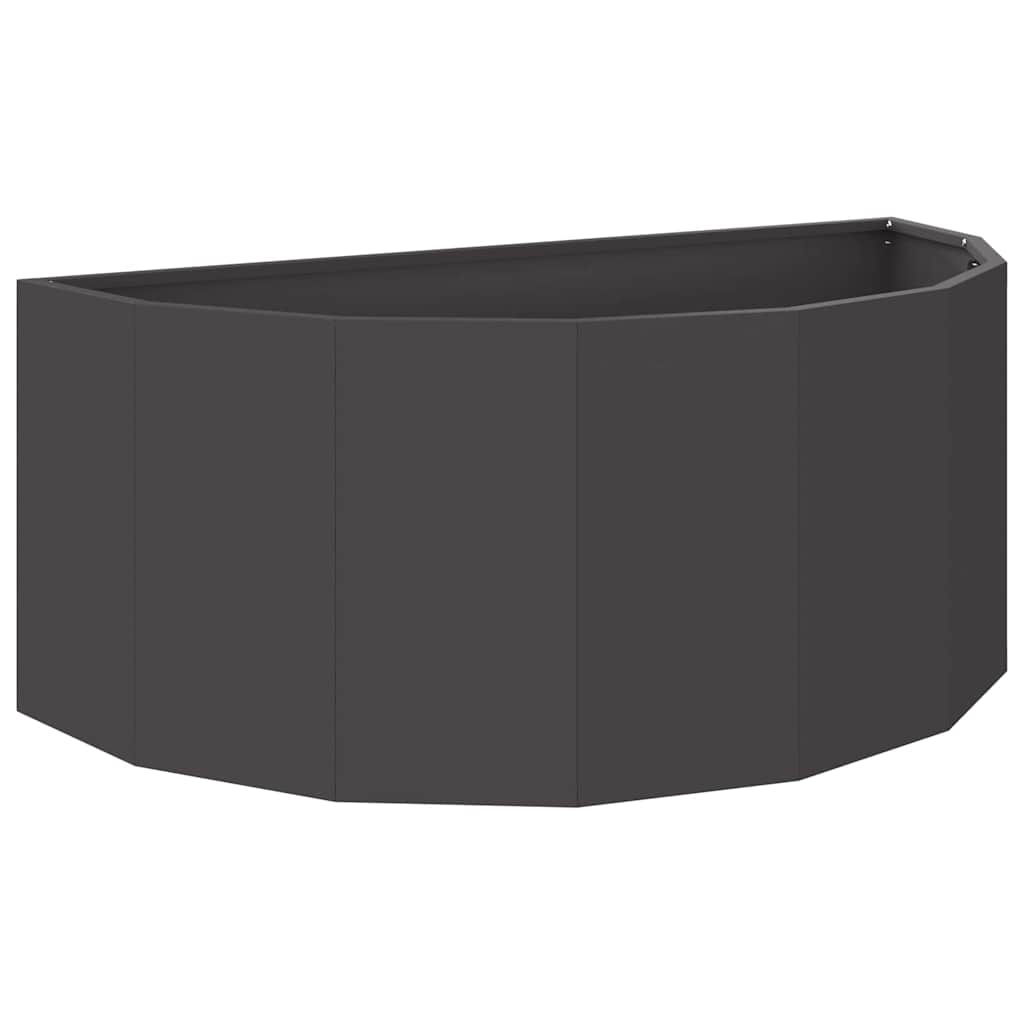 Planter Black 90 x 45 x 35 cm Steel