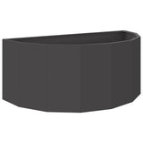 Planter Black 90 x 45 x 35 cm Steel