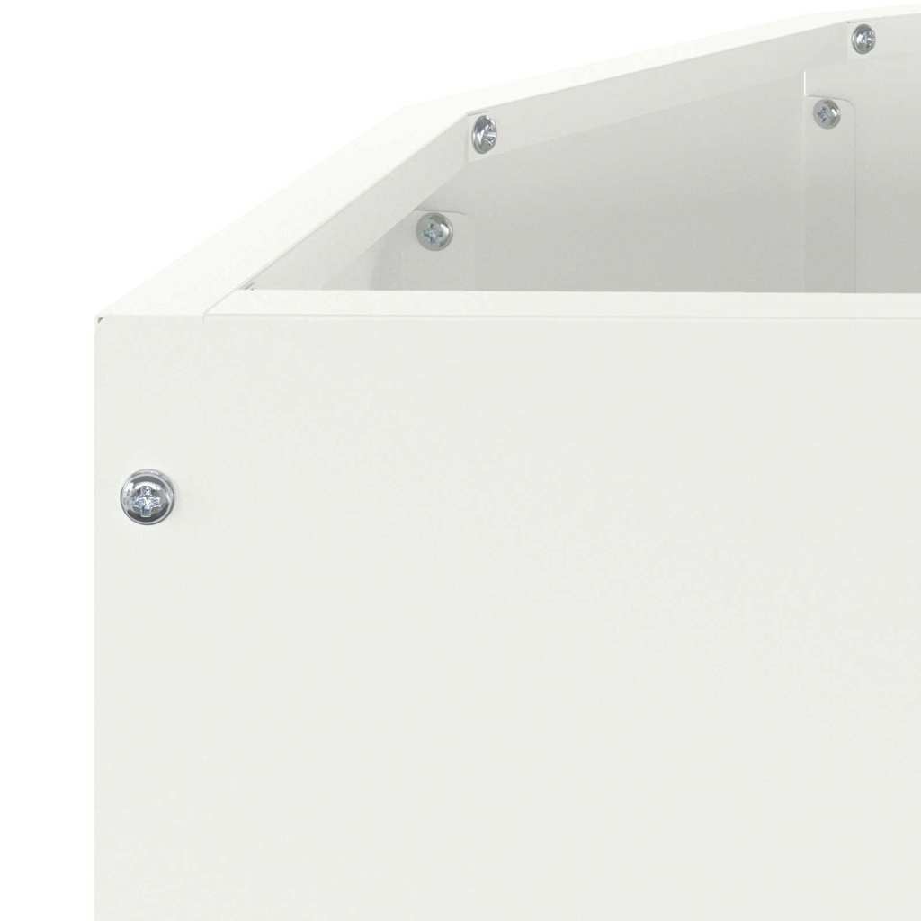 Planter White 90 x 45 x 35 cm Steel