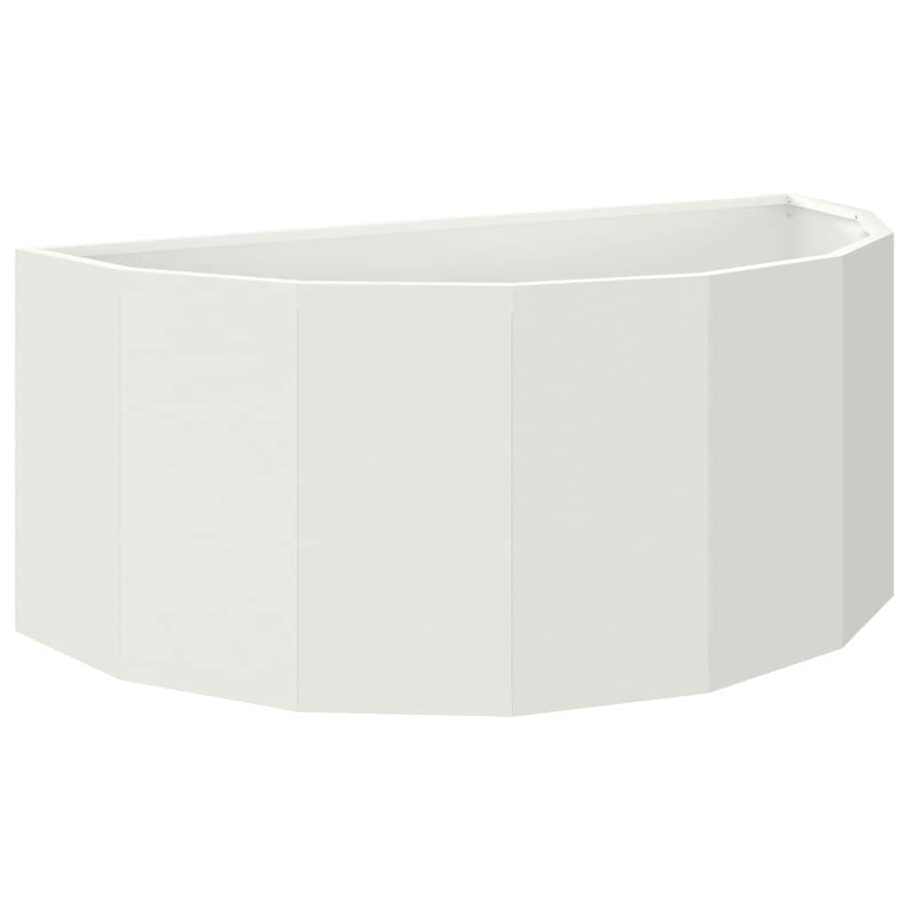 Planter White 90 x 45 x 35 cm Steel