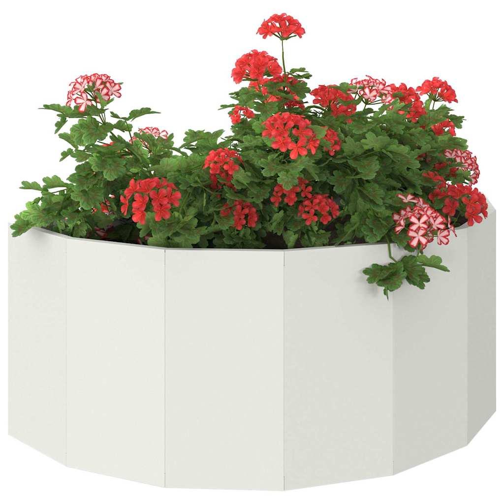 Planter White 90 x 45 x 35 cm Steel
