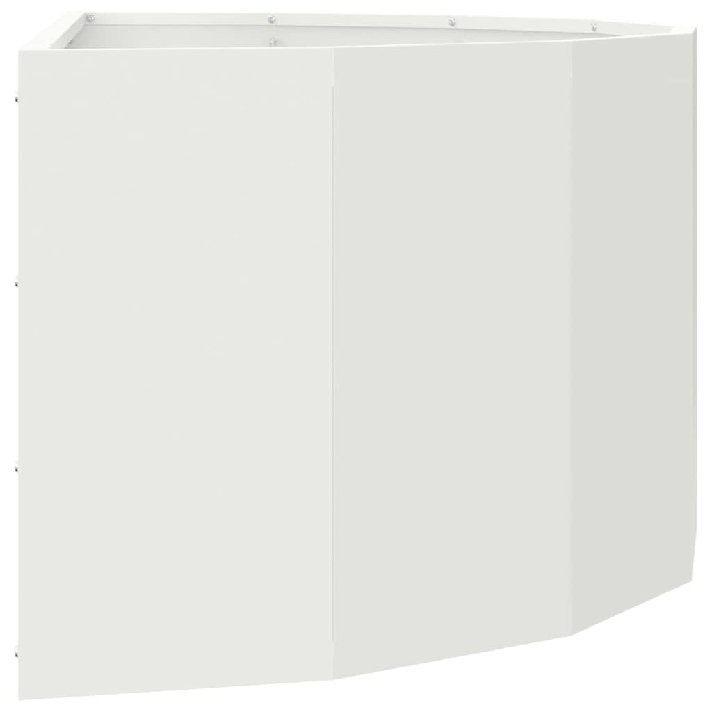 Planter White 90 x 45 x 35 cm Steel