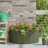Planter Olive Green 90 x 45 x 35 cm Steel