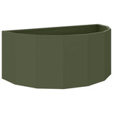 Planter Olive Green 90 x 45 x 35 cm Steel