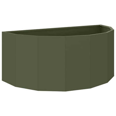 Planter Olive Green 90 x 45 x 35 cm Steel