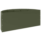 Planter Olive Green 90 x 45 x 35 cm Steel