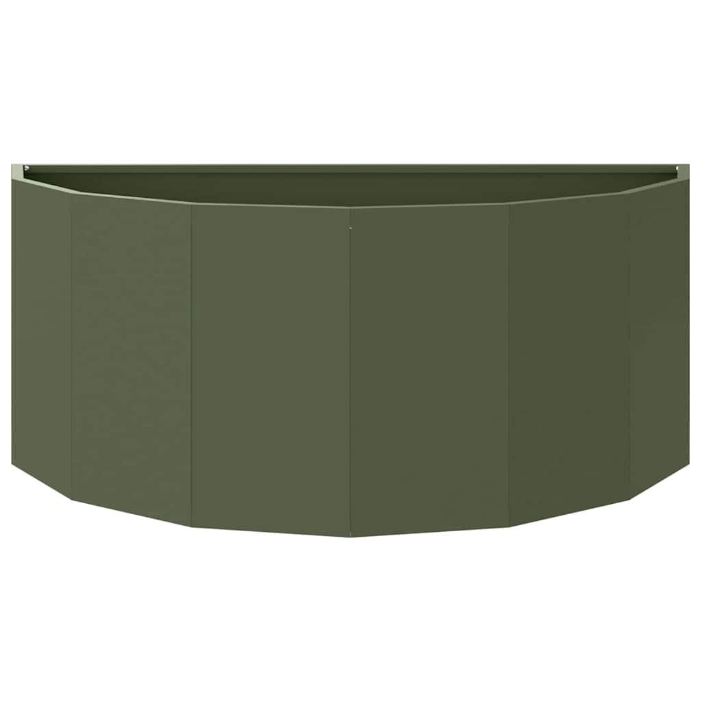 Planter Olive Green 90 x 45 x 35 cm Steel