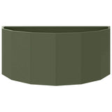 Planter Olive Green 90 x 45 x 35 cm Steel