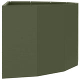 Planter Olive Green 90 x 45 x 35 cm Steel