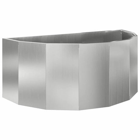 Planter Silver 90 x 45 x 35 cm Galvanised Steel