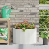 Planter White 60 x 30 x 35 cm Steel