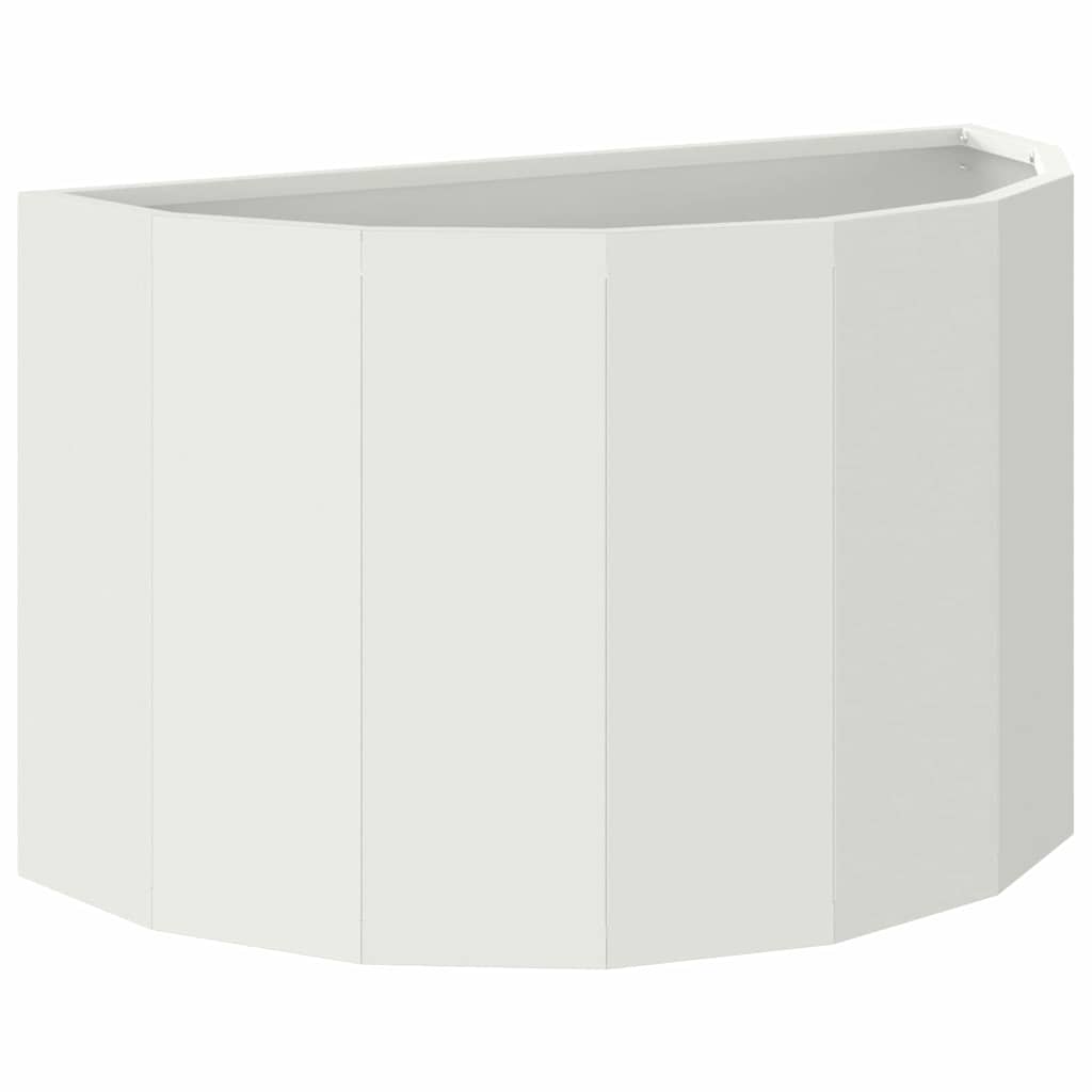 Planter White 60 x 30 x 35 cm Steel