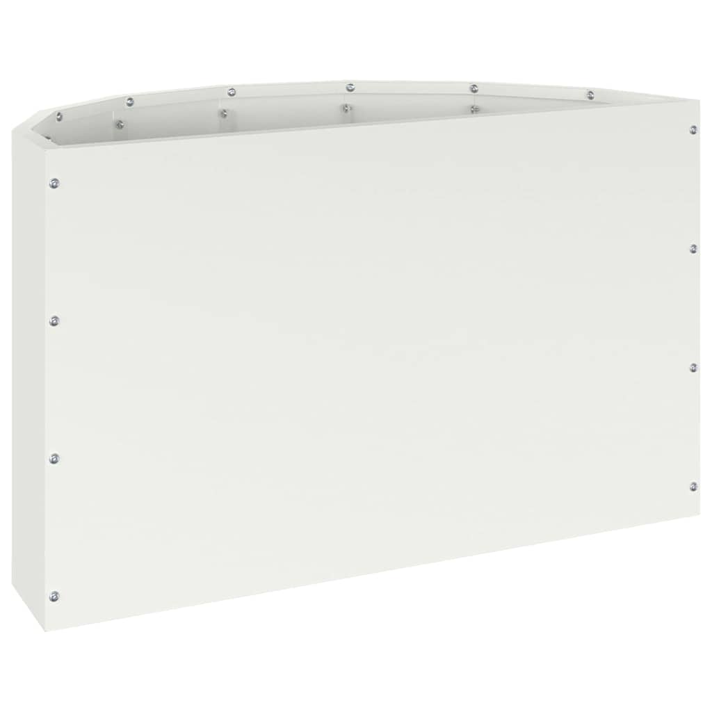 Planter White 60 x 30 x 35 cm Steel