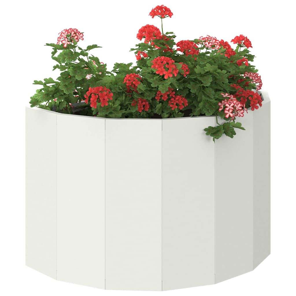Planter White 60 x 30 x 35 cm Steel
