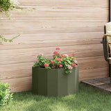 Planter Olive Green 60 x 30 x 35 cm Steel
