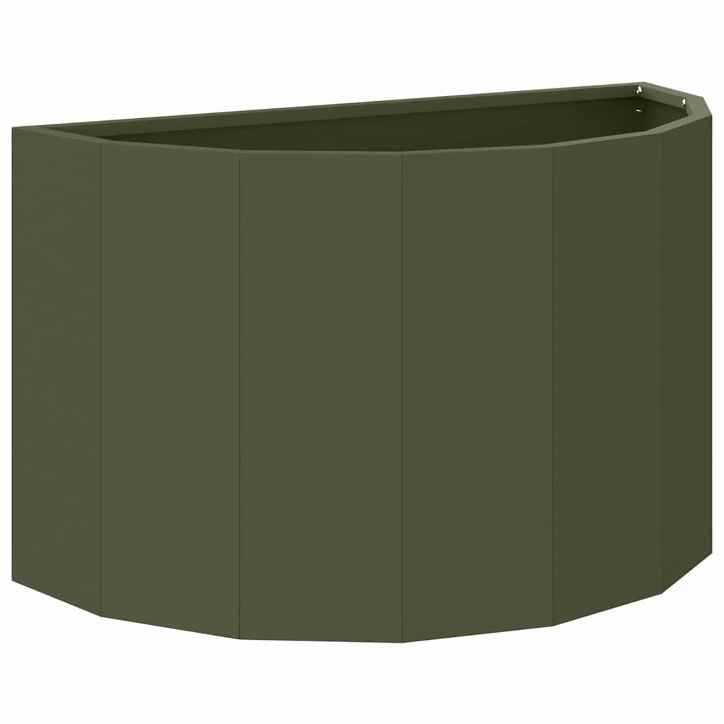 Planter Olive Green 60 x 30 x 35 cm Steel