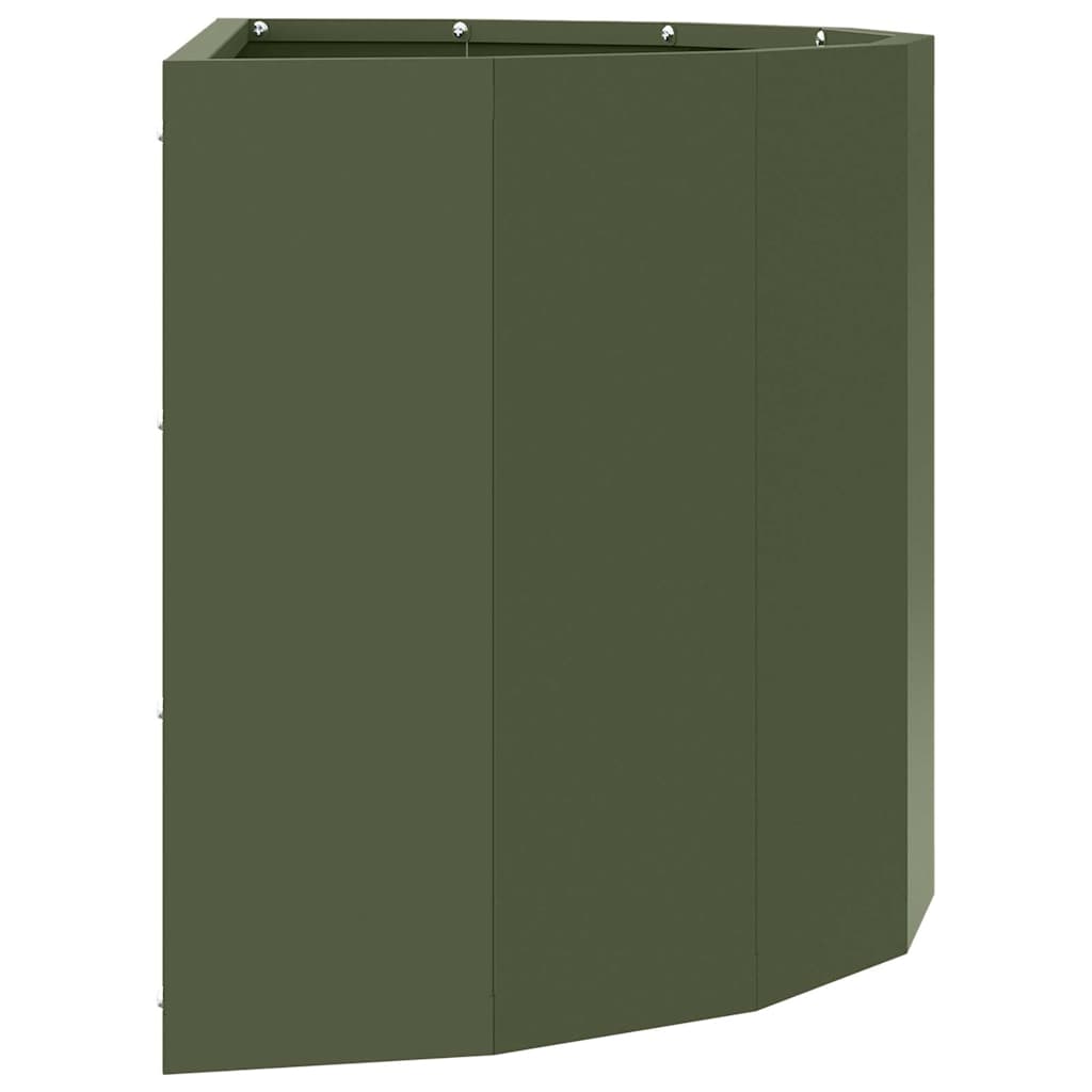 Planter Olive Green 60 x 30 x 35 cm Steel