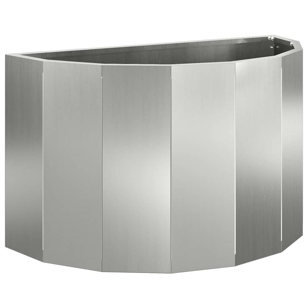 Planter Silver 60 x 30 x 35 cm Galvanised Steel