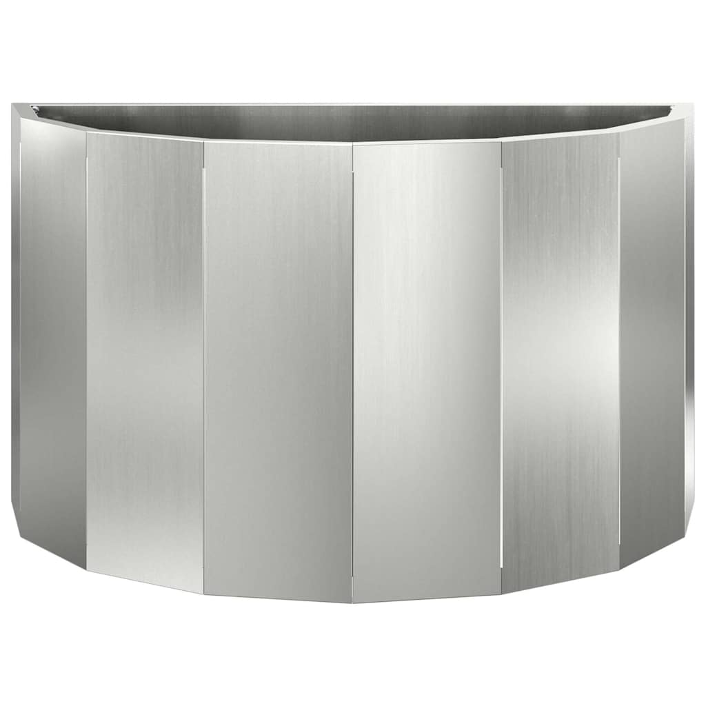 Planter Silver 60 x 30 x 35 cm Galvanised Steel