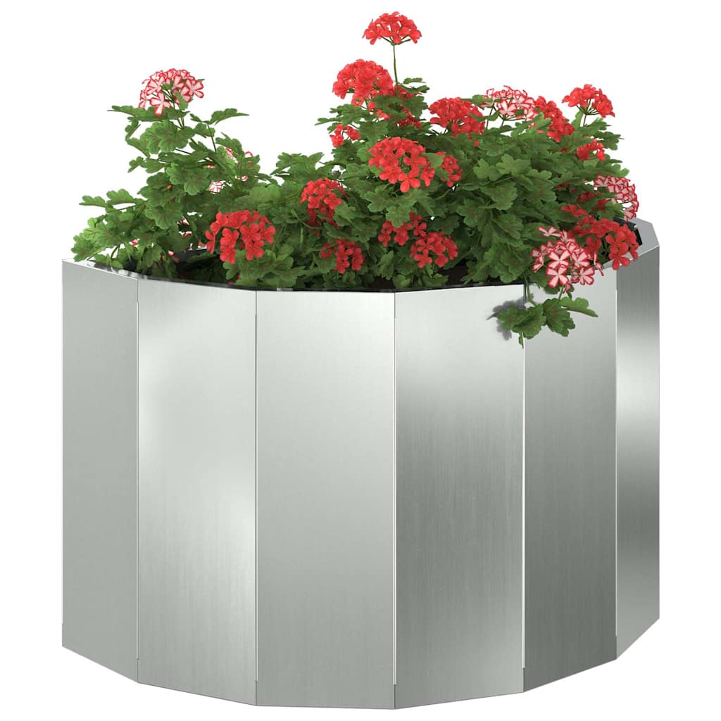 Planter Silver 60 x 30 x 35 cm Galvanised Steel