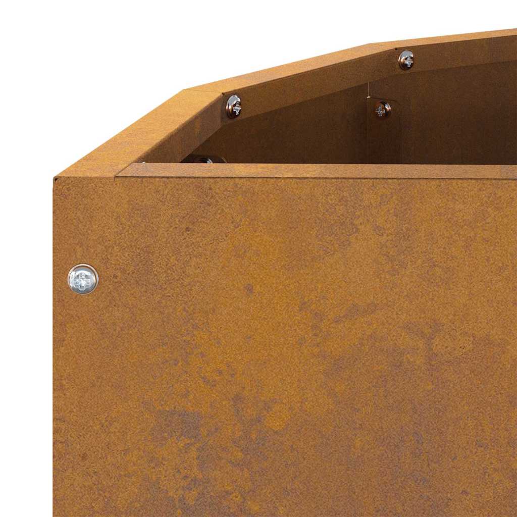 Planter Rusty 60 x 30 x 35 cm Weathering Steel