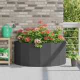 Planter Black 120 x 60 x 50 cm Steel