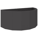 Planter Black 120 x 60 x 50 cm Steel