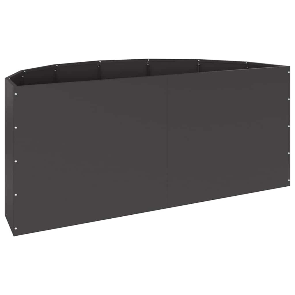 Planter Black 120 x 60 x 50 cm Steel