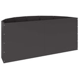 Planter Black 120 x 60 x 50 cm Steel