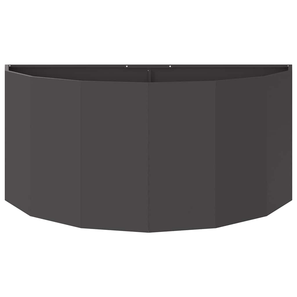Planter Black 120 x 60 x 50 cm Steel
