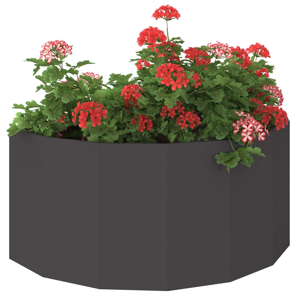 Planter Black 120 x 60 x 50 cm Steel