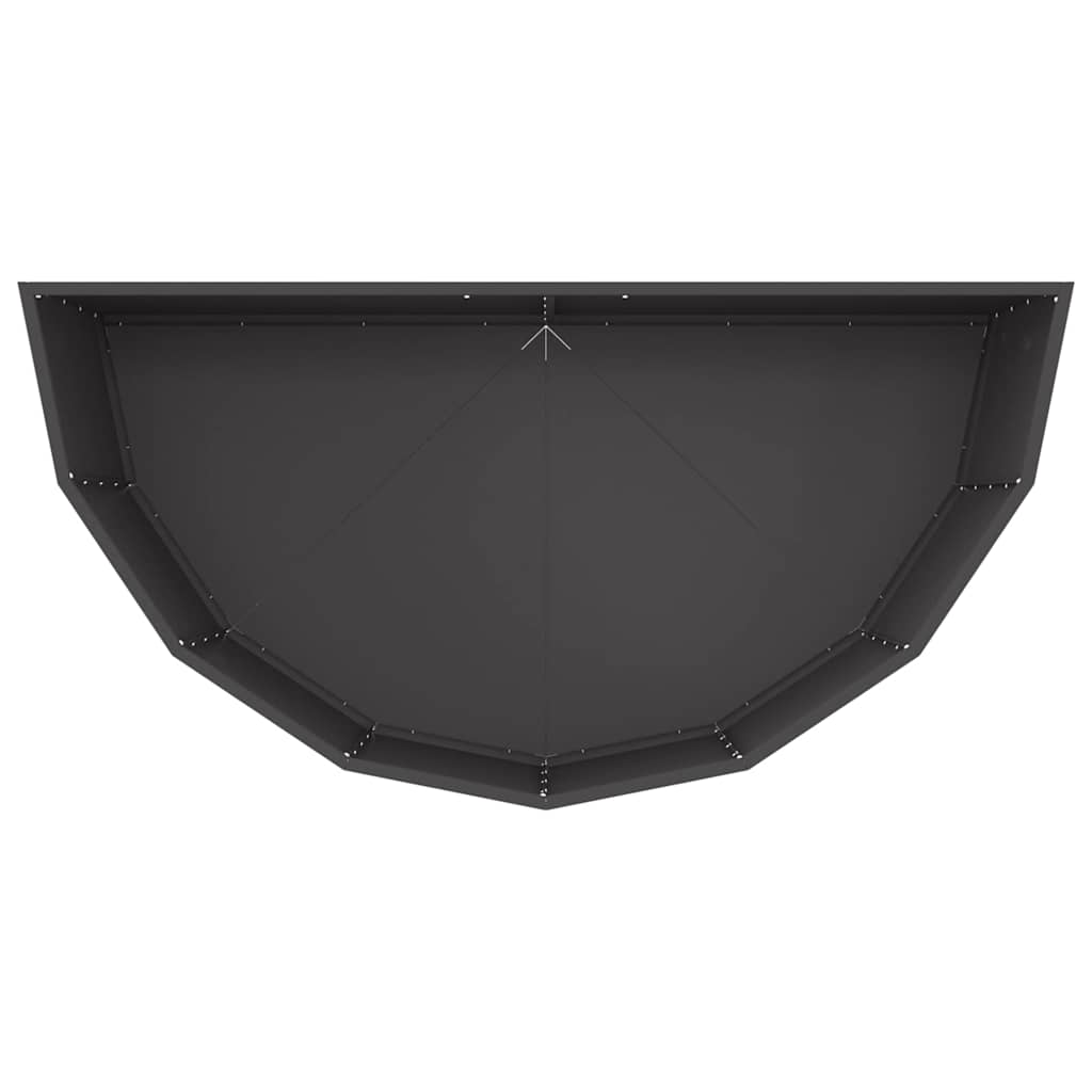 Planter Black 120 x 60 x 50 cm Steel