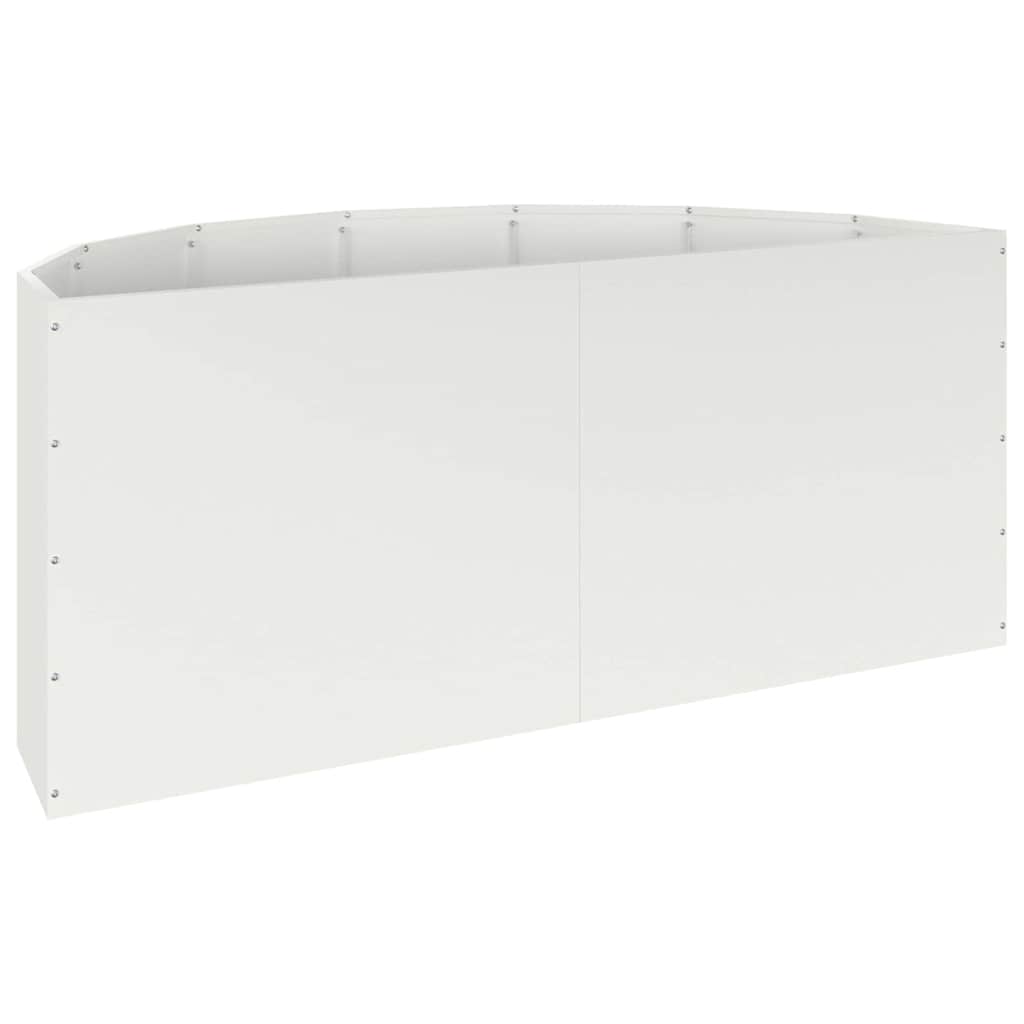 Planter White 120 x 60 x 50 cm Steel
