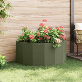 Planter Olive Green 120 x 60 x 50 cm Steel