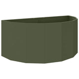 Planter Olive Green 120 x 60 x 50 cm Steel