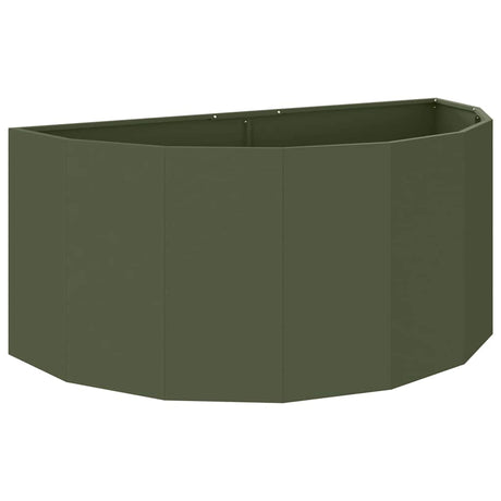 Planter Olive Green 120 x 60 x 50 cm Steel