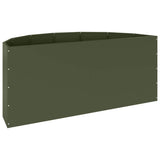Planter Olive Green 120 x 60 x 50 cm Steel