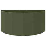 Planter Olive Green 120 x 60 x 50 cm Steel