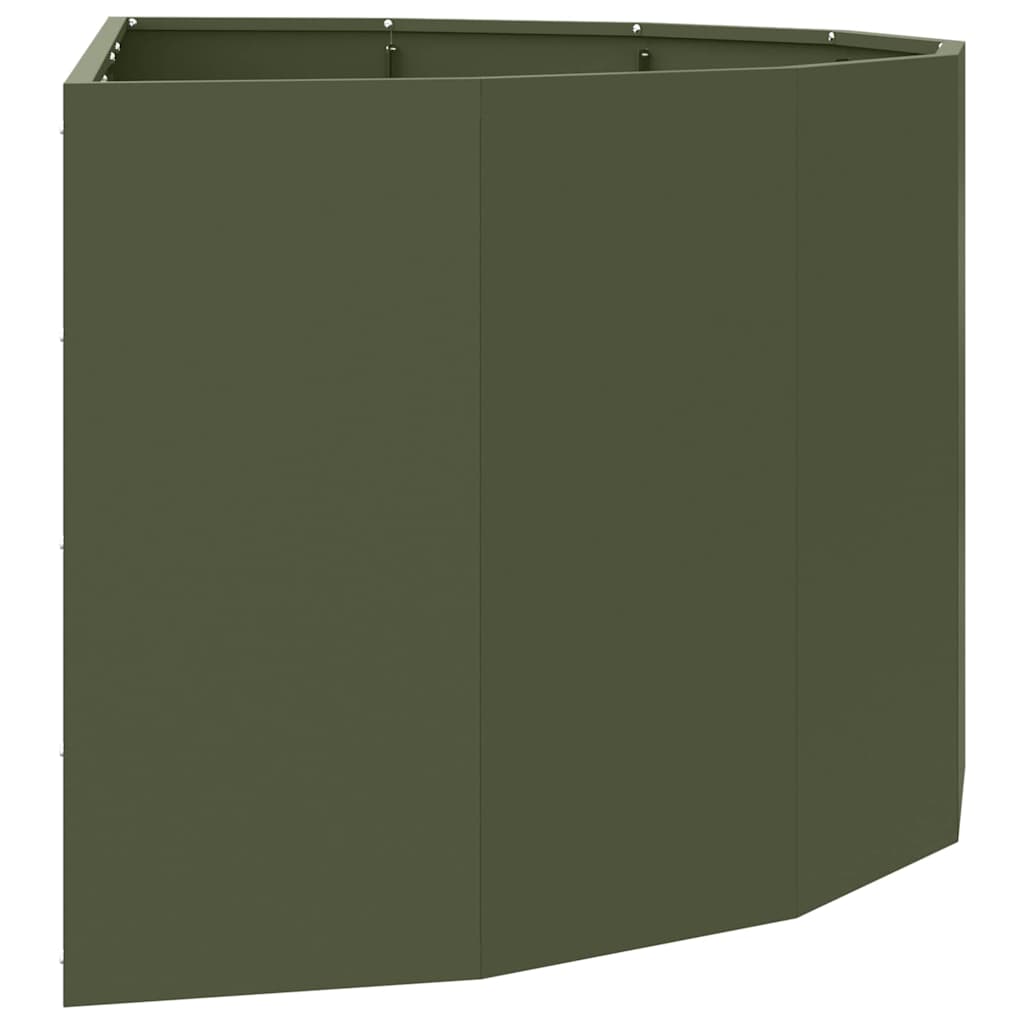 Planter Olive Green 120 x 60 x 50 cm Steel