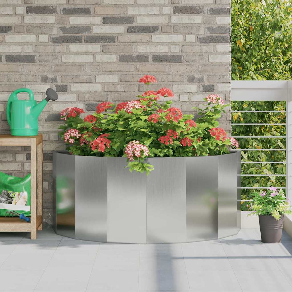 Planter Silver 120 x 60 x 50 cm Galvanised Steel