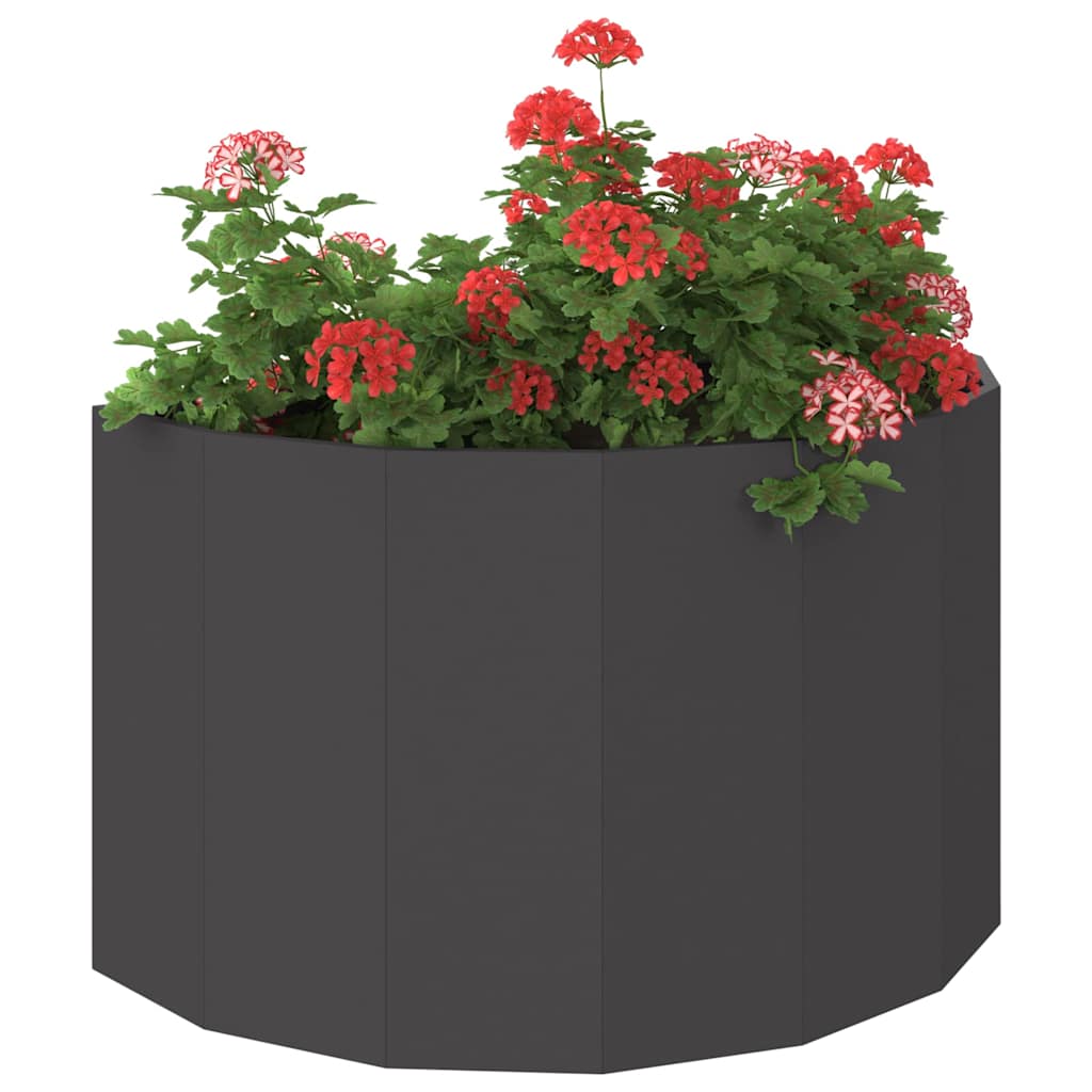 Planter Black 90 x 45 x 50 cm Steel