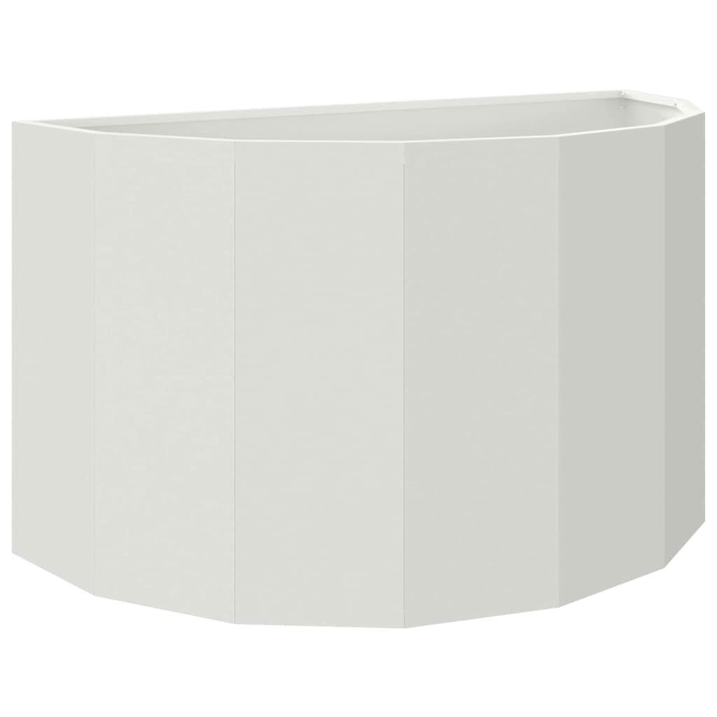 Planter White 90 x 45 x 50 cm Steel