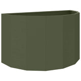Planter Olive Green 90 x 45 x 50 cm Steel