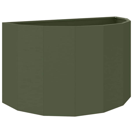 Planter Olive Green 90 x 45 x 50 cm Steel