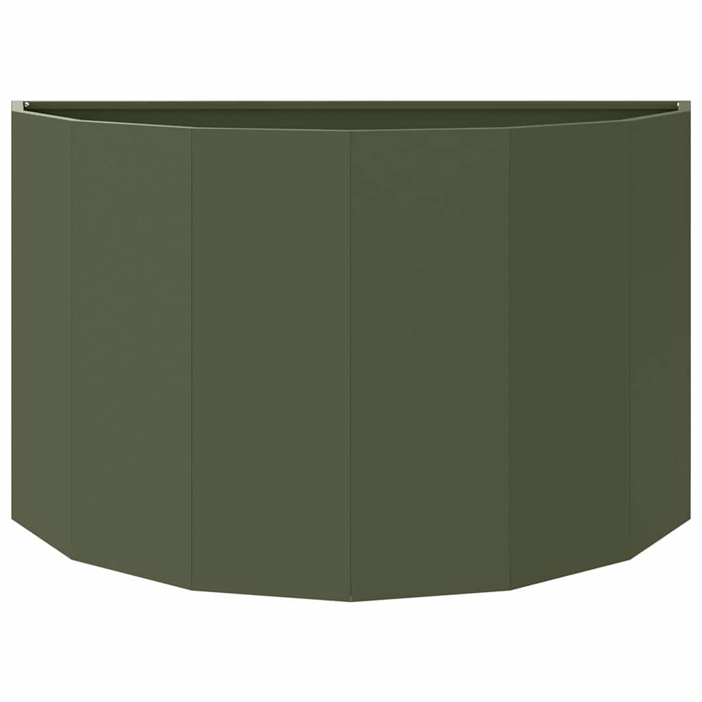 Planter Olive Green 90 x 45 x 50 cm Steel