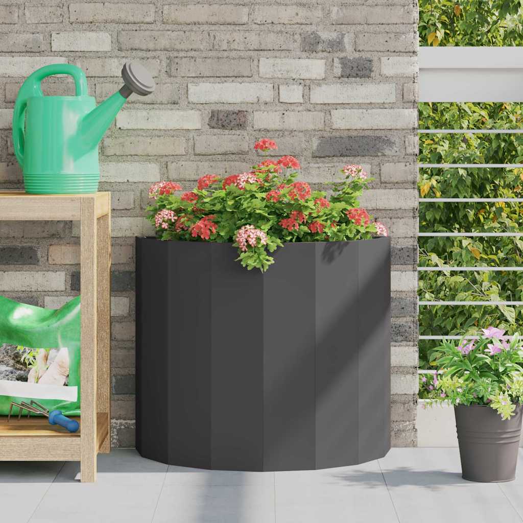 Planter Black 60 x 30 x 50 cm Steel