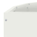 Planter White 60 x 30 x 50 cm Steel