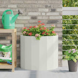 Planter White 60 x 30 x 50 cm Steel