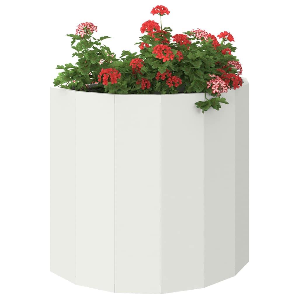 Planter White 60 x 30 x 50 cm Steel