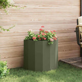 Planter Olive Green 60 x 30 x 50 cm Steel